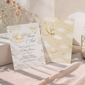 Himmlisch Träumender Himmel Baby Shower Einladung