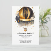 Himmlisch Whimsy: Celestial Balloon Babydusche Einladung (Stehend Vorderseite)