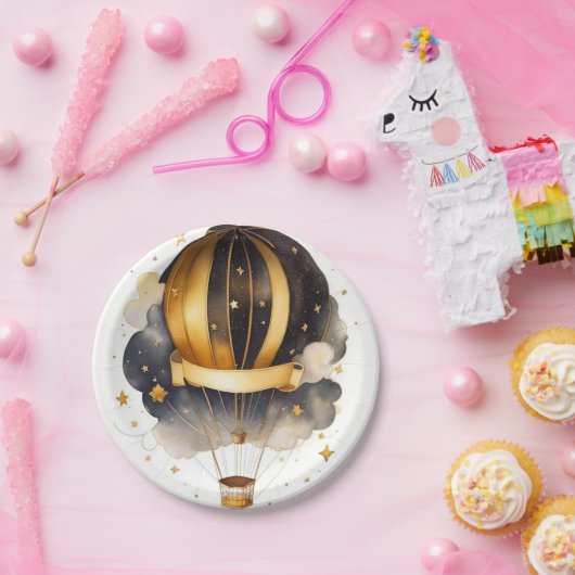 Himmlisch Whimsy: Celestial Balloon Babydusche Pappteller (Party)