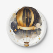 Himmlisch Whimsy: Celestial Balloon Babydusche Pappteller (Vorderseite)