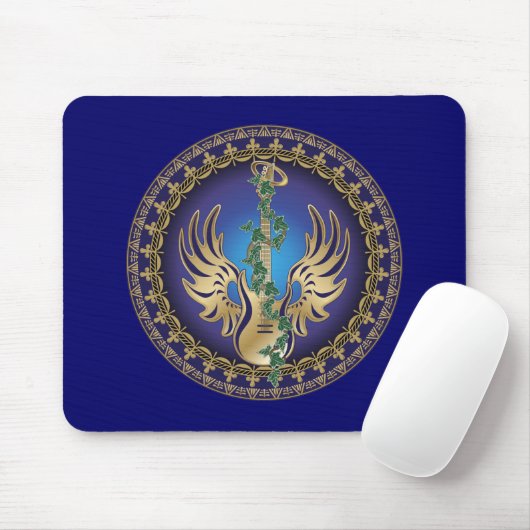 Himmlisch Winged Guitar Mousepad (Mit Mouse)