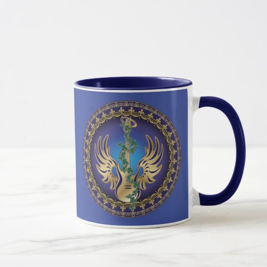 Himmlisch Winged Guitar Tasse (Rechts)