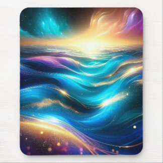 Himmlische abstrakte Ozeansonate Mousepad