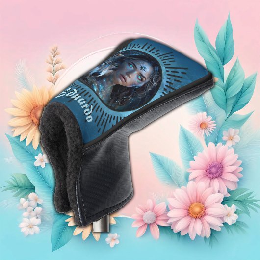 Himmlische Allianz zwischen Wolf und der schönen F Golf Headcover