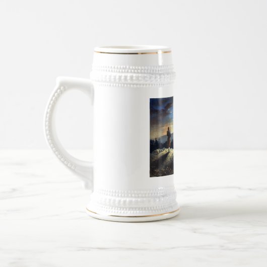 Himmlische amerikanische Flagge in Sky, Zouave Ziv Bierglas (Links)