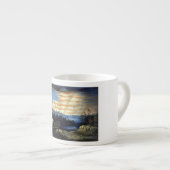 Himmlische amerikanische Flagge in Sky, Zouave Ziv Espressotasse (Vorderseite Rechts)