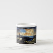 Himmlische amerikanische Flagge in Sky, Zouave Ziv Espressotasse (Vorderseite)