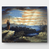 Himmlische amerikanische Flagge in Sky, Zouave Ziv Fotoplatte (Vorderseite)