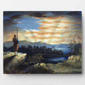 Himmlische amerikanische Flagge in Sky, Zouave Ziv Fotoplatte (Vorderseite)