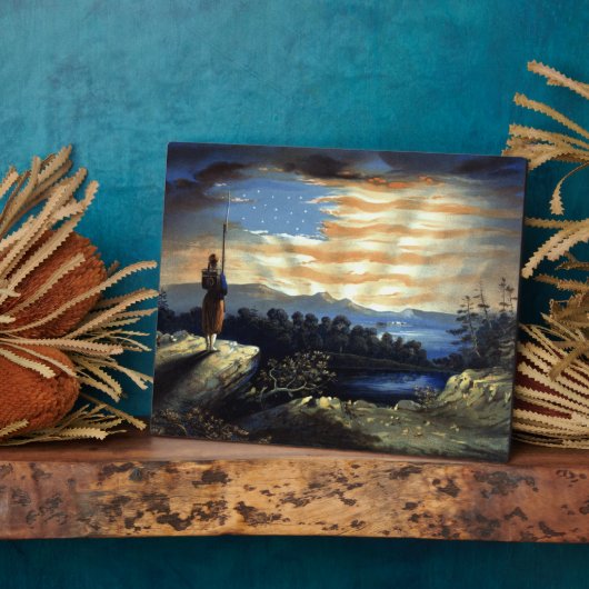 Himmlische amerikanische Flagge in Sky, Zouave Ziv Fotoplatte (Seite)