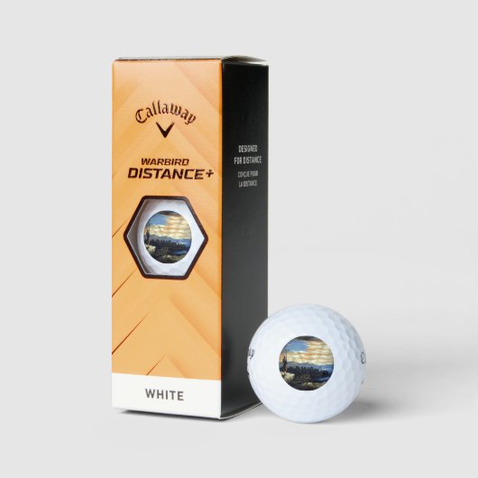 Himmlische amerikanische Flagge in Sky, Zouave Ziv Golfball (Verpackungen)