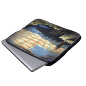 Himmlische amerikanische Flagge in Sky, Zouave Ziv Laptopschutzhülle (Vorne Knopf)