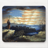 Himmlische amerikanische Flagge in Sky, Zouave Ziv Mousepad (Vorne)