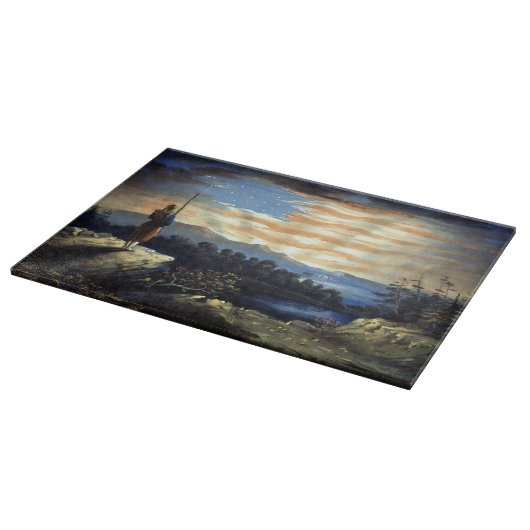 Himmlische amerikanische Flagge in Sky, Zouave Ziv Schneidebrett (Ecke)