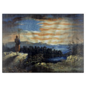 Himmlische amerikanische Flagge in Sky, Zouave Ziv Schneidebrett (Vorderseite)