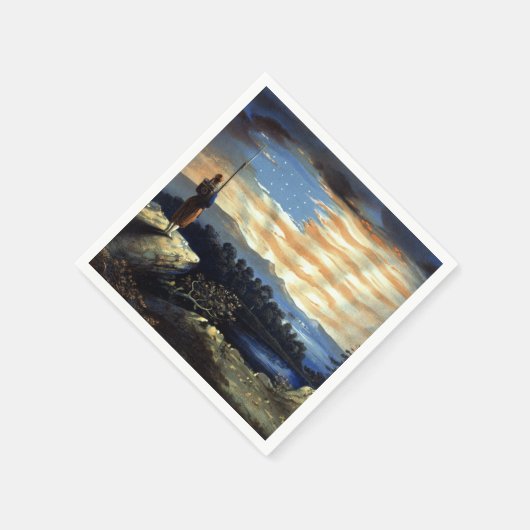 Himmlische amerikanische Flagge in Sky, Zouave Ziv Serviette (Ecke)