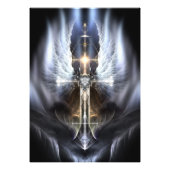 Himmlische Angel Wing Cross Fraktal Art Kompositio Fotodruck (Vorne)
