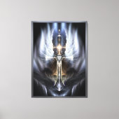 Himmlische Angel Wing Cross Fraktal Art Kompositio Leinwanddruck (Vorderseite)
