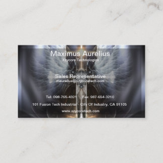 Himmlische Angel Wing Cross Fraktal Business Card Visitenkarte