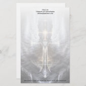 Himmlische Angel Wing Cross Fraktal Kunstgeschicht Briefpapier (Vorne/Hinten)