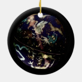 Himmlische astrologische Kugel-Verzierung Keramikornament (Hinten)