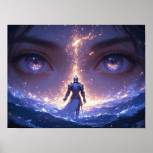 Himmlische Augen und der einsame Ritter  Poster