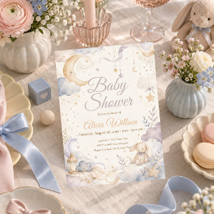 Himmlische Baby-Party im Weltall-Stil Einladung