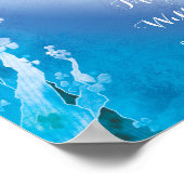 Himmlische Bäume schimmerend blaue Hochzeit Poster (Ecke)