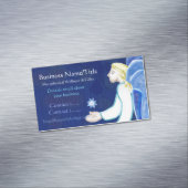 Himmlische Beings Angel Folk Art MEDIUM LEITER Magnetische Visitenkarte (Beispiel)