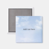 Himmlische blaufarbige TEMPLATE, anpassbar, Magnet (Vorderseite/Rückseite)