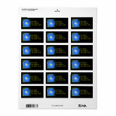 Himmlische Blue Morning Glory-Adressetiketten Adressaufkleber (Vorne)