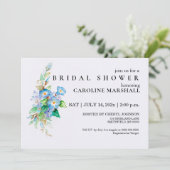 Himmlische Blues Einladung (Stehend Vorderseite)