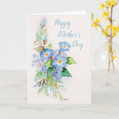 Himmlische Blues Karte (Gelbe Blume)