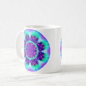 Himmlische Blumemandala-Tasse Kaffeetasse (Vorderseite Links)