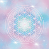 Himmlische Blüte – Heilige Geometrie Aufkleber (Vorderseite)