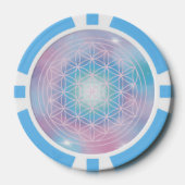 Himmlische Blüte – Heilige Geometrie Pokerchips (Vorderseite)