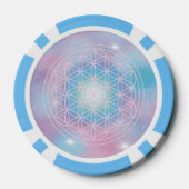 Himmlische Blüte – Heilige Geometrie Pokerchips (Rückseite)