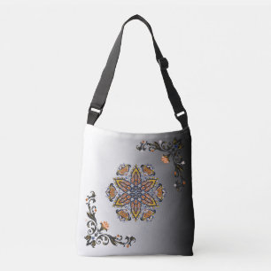 Himmlische Blüten-Mandala-Blumenmuster Tragetaschen Mit Langen Trägern
