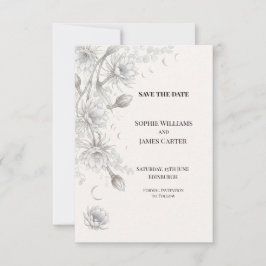 Himmlische Botanische Florale Hochzeit - Termin vo Save The Date