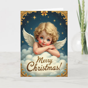 Himmlische Cherub-Weihnachtskarte Karte