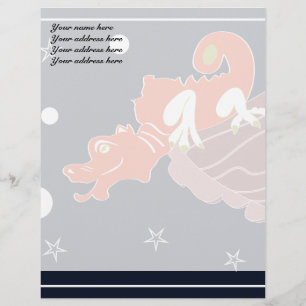 Himmlische chinesische Drachen-Mondlicht-Fantasie- Briefkopf