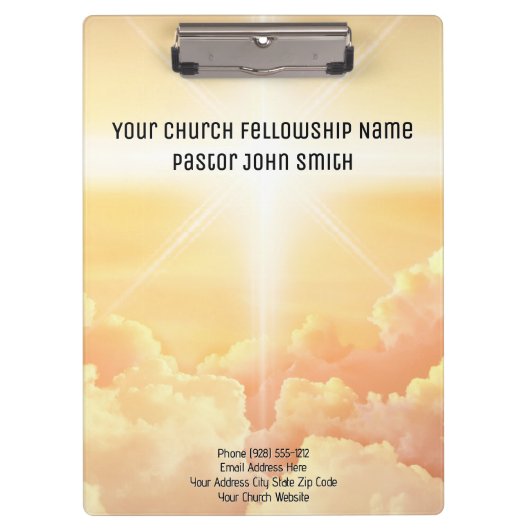 Himmlische Cloud Church Office-Zwischenablage Klemmbrett (Vorderseite)