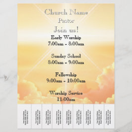 Himmlische Dienstleistungen der Gold Clouds Church Flyer