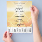 Himmlische Dienstleistungen der Gold Clouds Church Flyer (Hand)