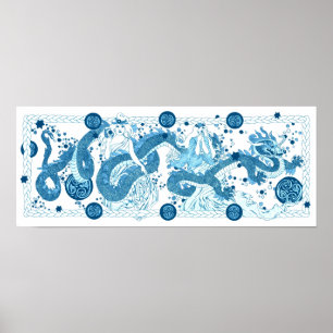 Himmlische Drache-Geschichte Poster