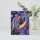 himmlische Drachen-Postkarte Postkarte (Stehend Vorderseite)