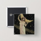 Himmlische Drama-Königin Button (Vorne & Hinten)