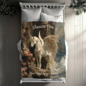 Himmlische Einhorn-Seascape-Szene Fleecedecke