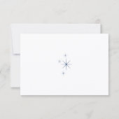 Himmlische elegante Hochzeit Weiß RSVP-Antwortkart RSVP Karte (Rückseite)