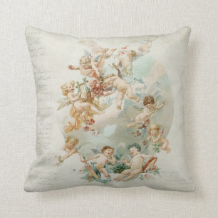 Himmlische Engel Cherubs Vintage Schrift Kissen